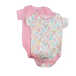 Le Top Pink and White Sea Life Bodysuits